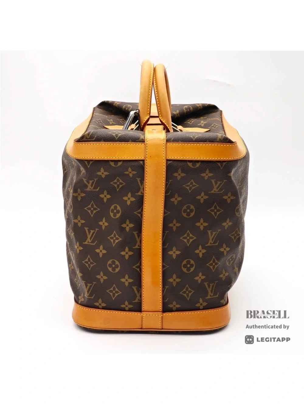 Louis Vuitton Brown Monogram Leather Travel Holdall Cruiser 40